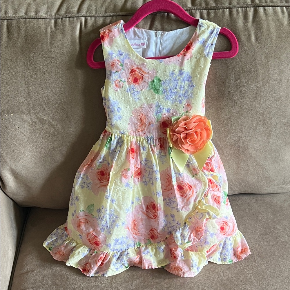 Floral Dress with Orange and Yellow